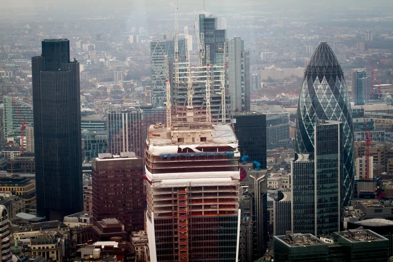The view from The Shard in London
