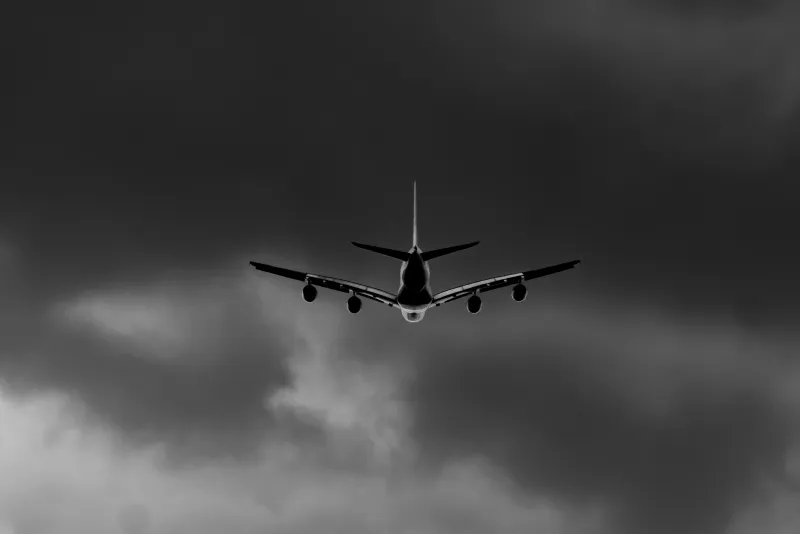 A380 Flying into the Storm